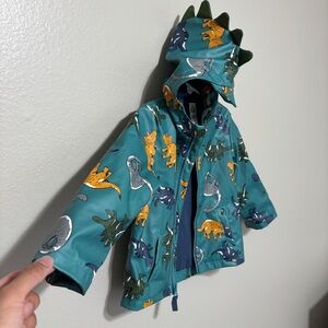 Little Me Dino Rain Jacket Toddler Boys 2T Waterproof Dinosaur Coat